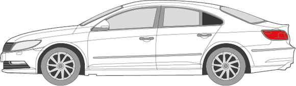 Afbeelding van Zijruit links Volkswagen Passat cc (DONKERE RUIT) 