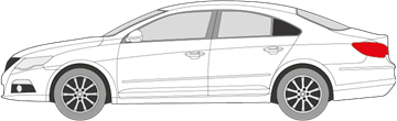 Afbeelding van Zijruit links Volkswagen Passat cc (DONKERE RUIT) 