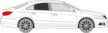 Afbeelding van Zijruit rechts Volkswagen Passat cc (DONKERE RUIT) 