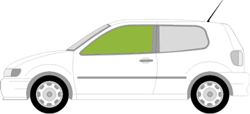 Afbeelding van Zijruit links Volkswagen Polo 3 deurs