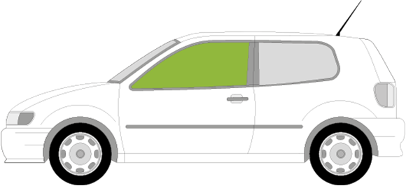 Afbeelding van Zijruit links Volkswagen Polo 3 deurs