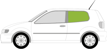 Afbeelding van Zijruit links Volkswagen Polo 3 deurs