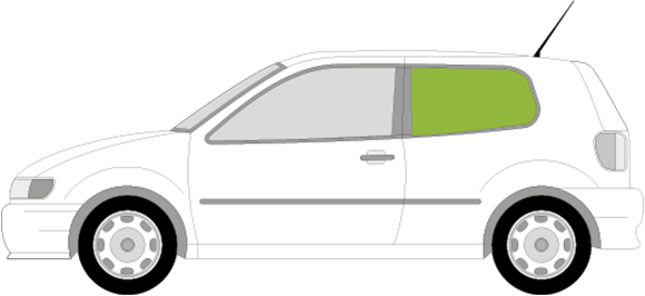 Afbeelding van Zijruit links Volkswagen Polo 3 deurs