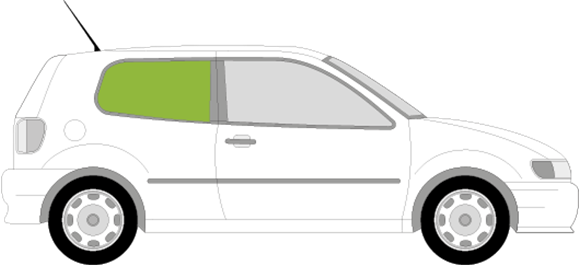 Afbeelding van Zijruit rechts Volkswagen Polo 3 deurs