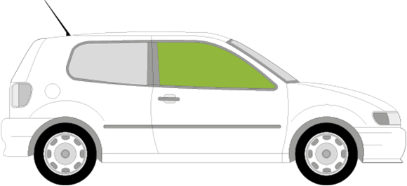 Afbeelding van Zijruit rechts Volkswagen Polo 3 deurs