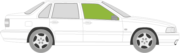 Afbeelding van Zijruit rechts Volvo S70 sedan 