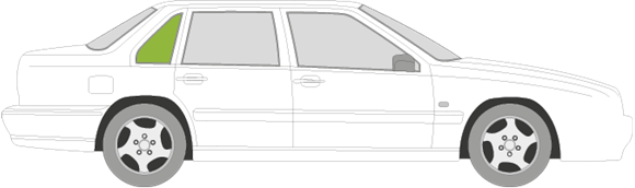 Afbeelding van Zijruit rechts Volvo S70 sedan 