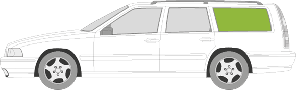 Afbeelding van Zijruit links Volvo V70 