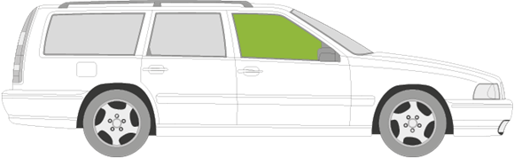 Afbeelding van Zijruit rechts Volvo V70 