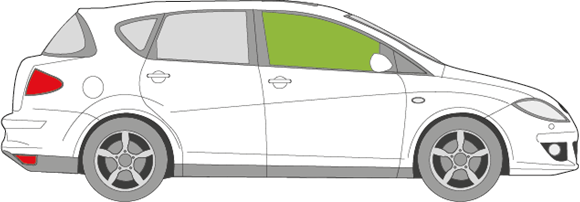 Afbeelding van Zijruit rechts Seat Toledo 