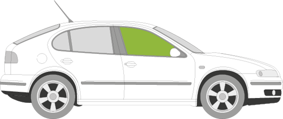 Afbeelding van Zijruit rechts Seat Leon