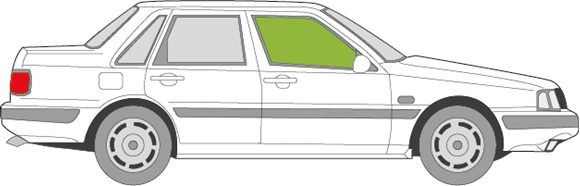 Afbeelding van Zijruit rechts Volvo 460 