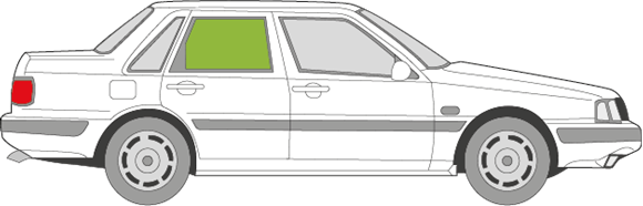 Afbeelding van Zijruit rechts Volvo 460 