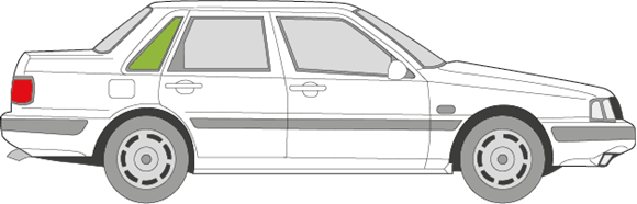 Afbeelding van Zijruit rechts Volvo 460 