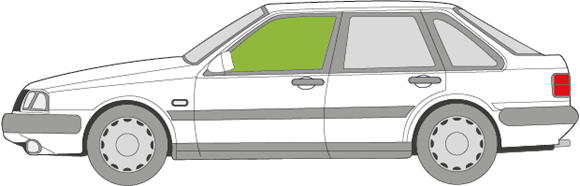 Afbeelding van Zijruit links Volvo 440 