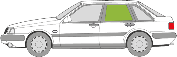 Afbeelding van Zijruit links Volvo 440