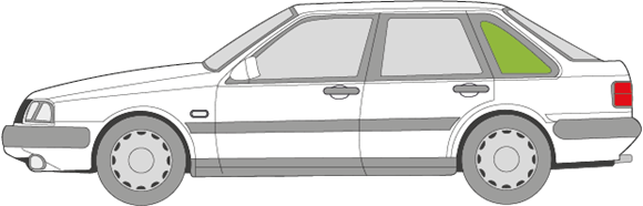 Afbeelding van Zijruit links Volvo 440