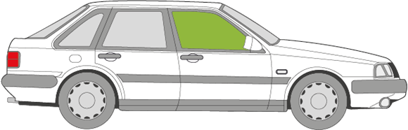 Afbeelding van Zijruit rechts Volvo 440 