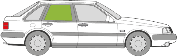 Afbeelding van Zijruit rechts Volvo 440