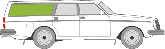 Afbeelding van Zijruit rechts Volvo 245/265