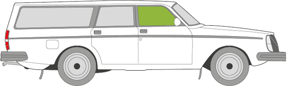 Afbeelding van Zijruit rechts Volvo 245/265