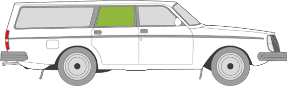 Afbeelding van Zijruit rechts Volvo 245/265