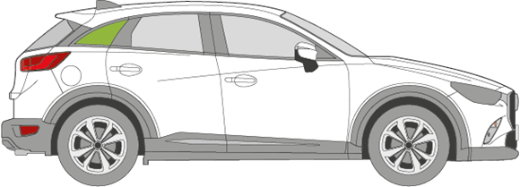 Afbeelding van Zijruit rechts Mazda CX-3