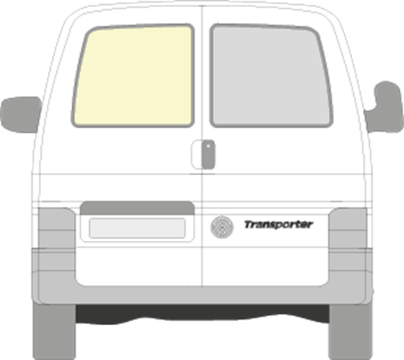 Afbeelding van Achterruit links Volkswagen Transporter (VERWARMD)