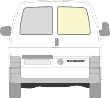 Afbeelding van Achterruit rechts Volkswagen Transporter (NIET VERWARMD)