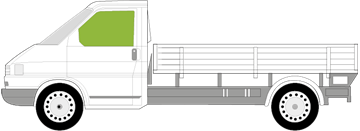 Afbeelding van Zijruit links Volkswagen Transporter pick-up