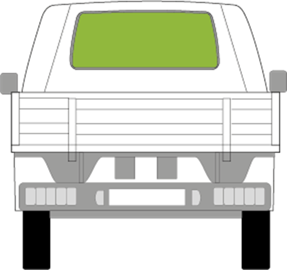 Afbeelding van Achterruit Volkswagen Transporter pick-up (VERWARMD)