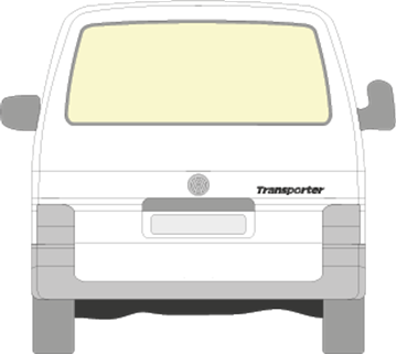 Afbeelding van Achterruit Volkswagen Transporter  (NIET VERWARMD) 