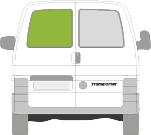 Afbeelding van Achterruit links Volkswagen Transporter (VERWARMD)