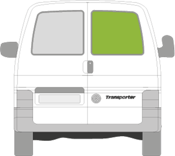 Afbeelding van Achterruit rechts Volkswagen Transporter (VERWARMD)