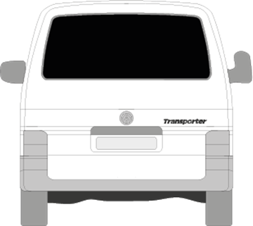 Afbeelding van Achterruit Volkswagen Transporter (VERWARMD EN DONKER) 