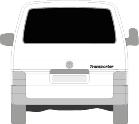 Afbeelding van Achterruit Volkswagen Transporter (VERWARMD EN DONKER) 