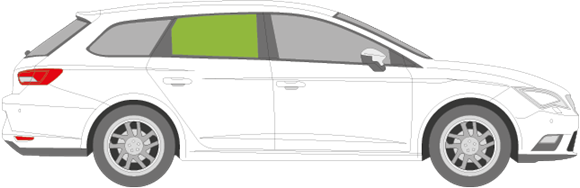 Afbeelding van Zijruit rechts Seat Leon break 