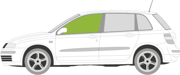 Afbeelding van Zijruit links Fiat Stilo break