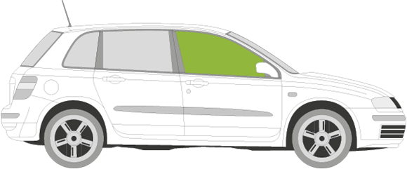 Afbeelding van Zijruit rechts Fiat Stilo break