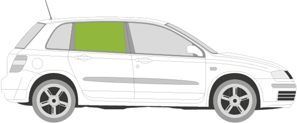 Afbeelding van Zijruit rechts Fiat Stilo 5 deurs