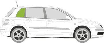 Afbeelding van Zijruit rechts Fiat Stilo 5 deurs