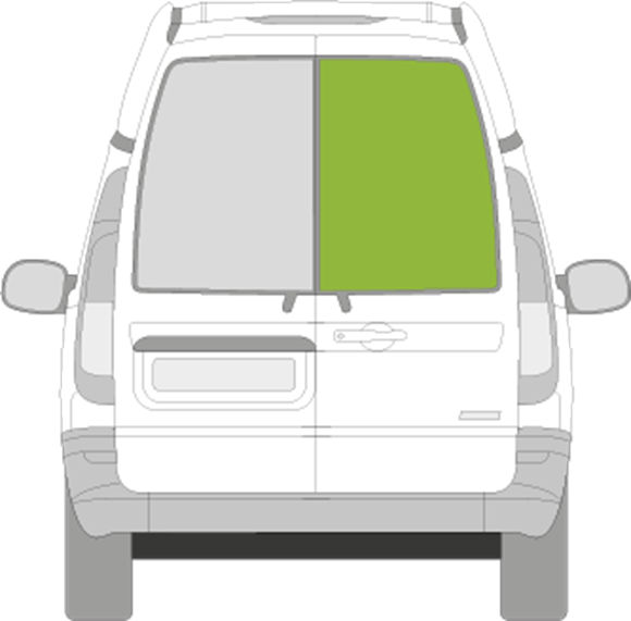 Afbeelding van Achterruit rechts Mercedes Vito (getint en verhoogd)