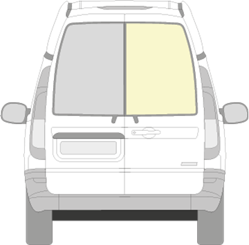 Afbeelding van Achterruit rechts Mercedes Vito (helder en verhoogd)