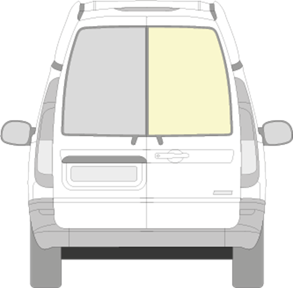 Afbeelding van Achterruit rechts Mercedes Vito (helder en verhoogd)