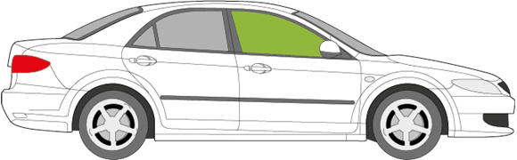 Afbeelding van Zijruit rechts Mazda 6 sedan