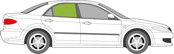 Afbeelding van Zijruit rechts Mazda 6 sedan