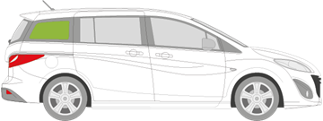 Afbeelding van Zijruit rechts Mazda 5 2010-