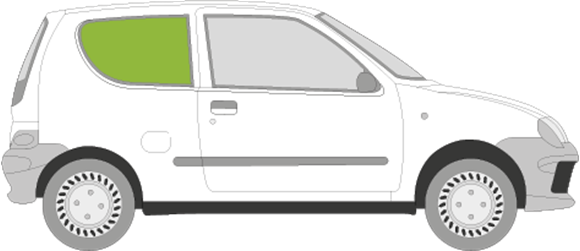 Afbeelding van Zijruit rechts Fiat Seicento