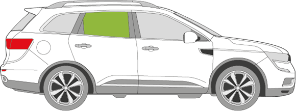 Afbeelding van Zijruit rechts Renault Koleos 