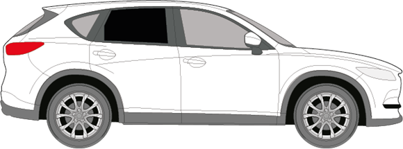 Afbeelding van Zijruit rechts Mazda CX-5 (DONKERE RUIT)